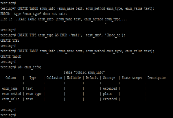 PostgreSQL enum 1