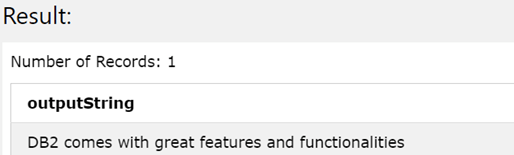 DB2 trim output 1