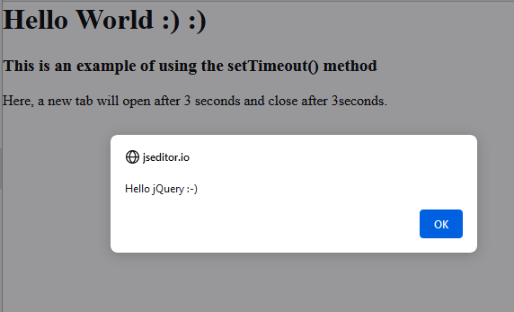 settimeout Java output 3