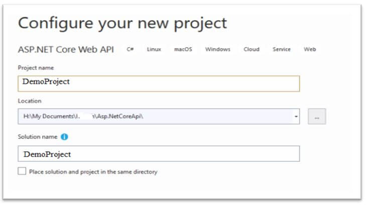 Configure your new project