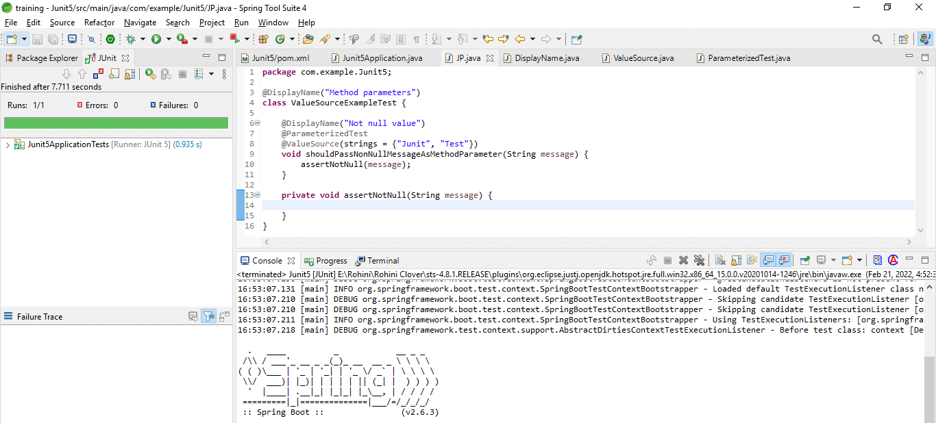 JUnit 5 parameterized test data 2