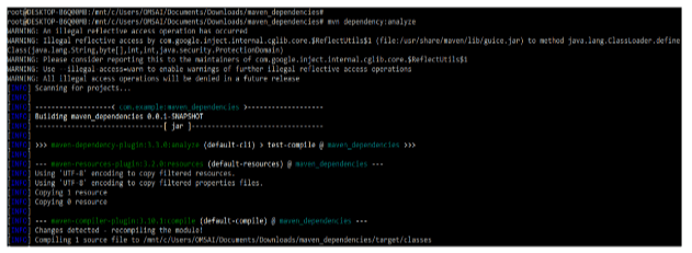 Analyze used and unused dependencies