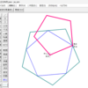 jw_cad 外部変形 － (1504) jw.rbで正五角形を返す(5.pg ２点) －