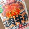 日清の「カップヌードル 謎肉キムチ牛丼」の巻