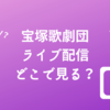 宝塚歌劇団のライブ配信どこで見る　U-NEXT？RakutenTV？