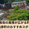 温泉街の風情が広がる町！新温泉町のおすすめスポット