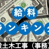 【給料ランキング！】一般土木工事（事務）編。この職業で一番給料が高いのは、誰だ！？