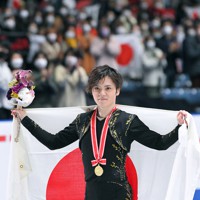 男子シングルで優勝した宇野昌磨＝東京・国立代々木競技場で2021年11月13日、手塚耕一郎撮影