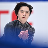 男子ショートプログラムで演技する宇野昌磨＝さいたまスーパーアリーナで2021年12月24日、手塚耕一郎撮影