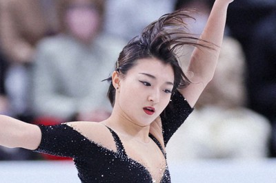 坂本花織「気合はいま、ためてます」　国別対抗戦・前日練習