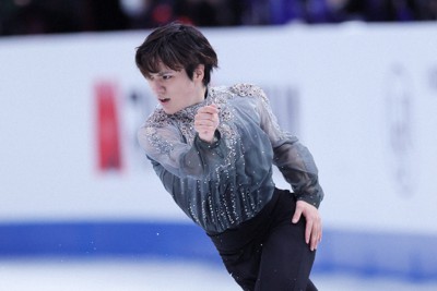 男子フリーで演技する宇野昌磨＝さいたまスーパーアリーナで2023年3月25日、吉田航太撮影