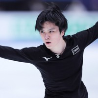 前日練習に臨む宇野昌磨＝中国・北京で2023年12月6日、吉田航太撮影