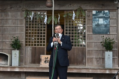 自民党総裁選への出馬を表明する石破茂元幹事長＝鳥取県八頭町で2024年8月24日午前11時4分、川口峻撮影