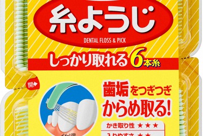 小林製薬が販売を休止する「糸ようじ　60本入」。「日本歯科医師会推薦」の表記は削除されている