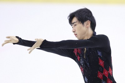 男子フリー1位の壷井達也の演技＝大阪府立臨海スポーツセンターで2024年9月29日、滝川大貴撮影