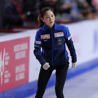 公式練習に臨む吉田陽菜＝カナダ・ハリファクスで2024年10月24日、猪飼健史撮影