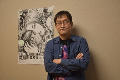 漫画家の伊藤潤二さん＝兵庫県伊丹市で2024年10月20日午後3時56分、谷口豪撮影