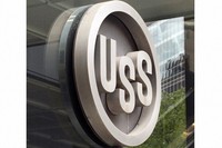 The United States Steel logo is pictured outside the headquarters building in downtown Pittsburgh, April 26, 2010. (AP Photo/Gene J. Puskar, File)