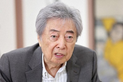 「平成の政治改革」について語る細川護熙元首相＝東京都品川区で2024年12月、幾島健太郎撮影