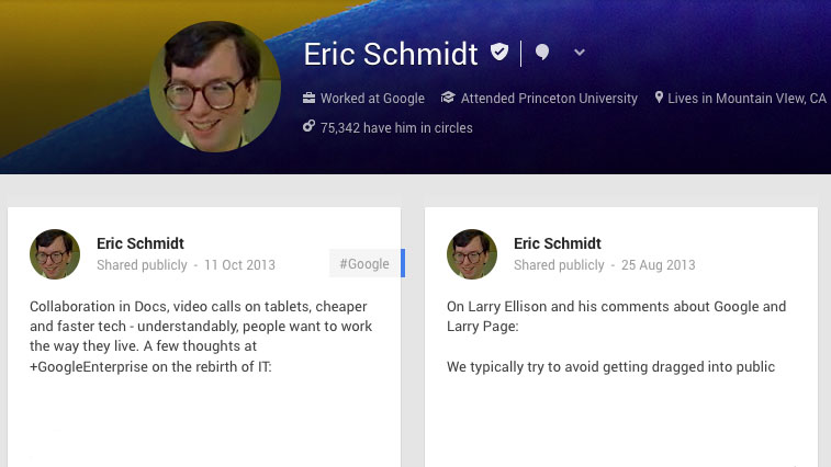 Holy Schmidt! Internet nonplussed by Google+ Ad Fuss