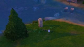 Ann's grave is seen on an island in The Sims 4