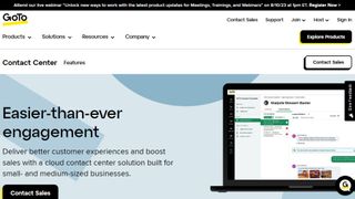 GoTo Contact Center website screenshot