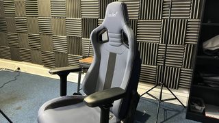 Boulies Elite Series gaming chair facing away from the camera