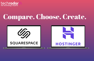 Header image for squarespace vs hostinger article