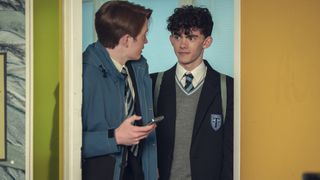 Charlie and Nick bump into each other in Heartstopper, one of the best Netflix shows