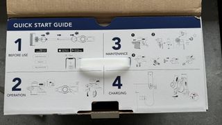 quick start instructions on cardboard box