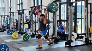 Athletes training using Technogym equipment at Olympic Village