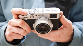 Fujifilm X100VI in the hand