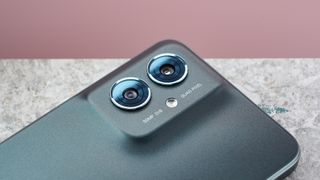 Cameras on the rear of the Motorola Moto G55 5G