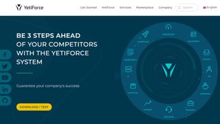 Website screenshot for YetiForce.