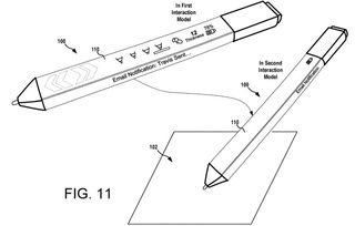 What a stylus with a built-in display could look like (Image credit: Microsoft Technology Licensing) 