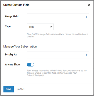 iContact settings