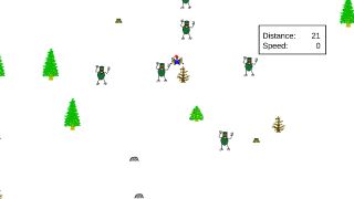 A SkiFree screenshot.