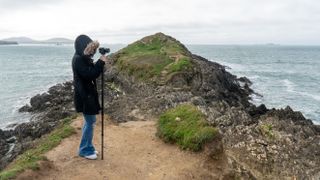 Benro Rhino Travel tripod configured as a monopod