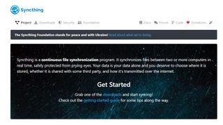 SyncThing website screenshot.