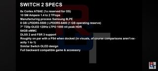 rumored switch 2 specs