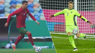 Portugal vs Germany live stream at Euro 2020 — Cristiano Ronaldo of Portugal and Manuel Neuer of Germany