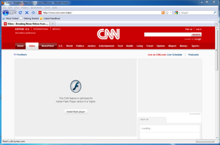 CNN requires Adobe's Flash Player