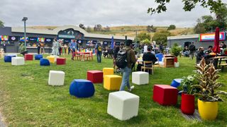 Empty stools at Google I/O 2023