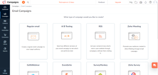 Zoho Campaigns email campaigns