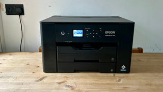 Epson WorkForce Pro WF-7310 during our tests in a home office