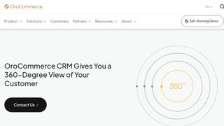 Website screenshot for Oro CRM.