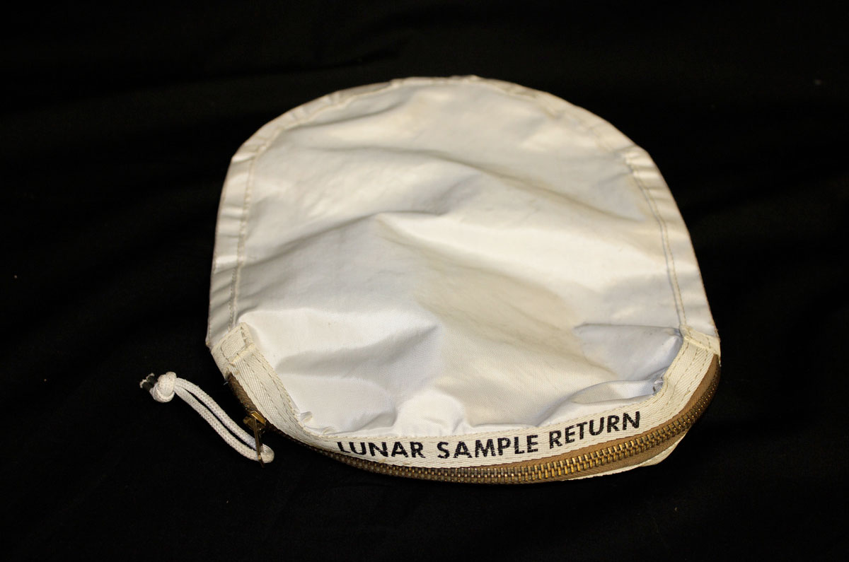 lunar sample bag from Apollo 11