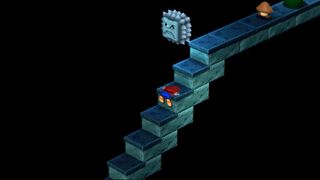 Mario aplati par un Thwomp dans Super Mario RPG.