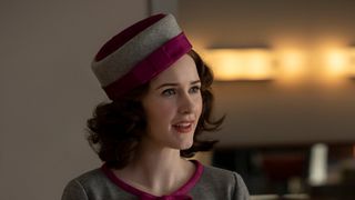 Miriam Maisel wearing a hat in The Marvelous Mrs Maisel.