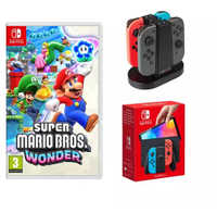 Nintendo Switch OLED + Super Mario Bros. Wonder + charging station bundle: £324 at Currys